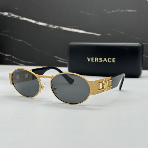 NEW MOD 2264 1002/87 VERSACE UNISEX SUNGLASSES VE2264 100287 GOLD VE2264 100287 main image 7